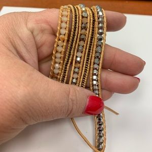 Victoria Emerson wrap bracelet - natural colors